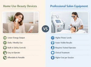 How Do Home Use Beauty Devices Compare to Professional Salon Equipment?